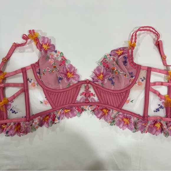 FLL Pink Floral Bustier Top - Picture 5 of 5